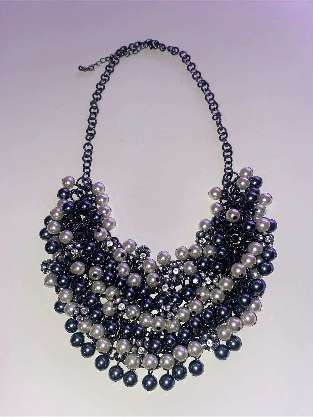 Statement Silver Bib Necklace